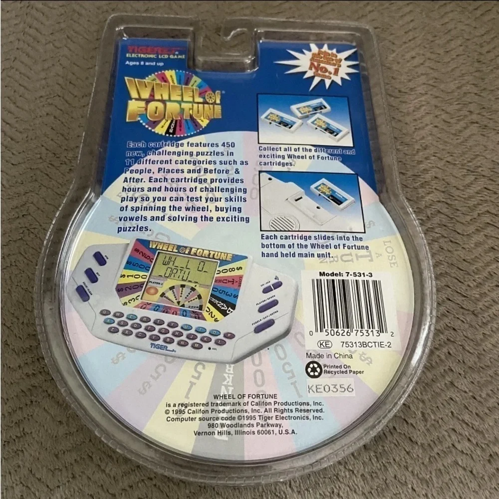 Tiger Electronics LCD 1995 Wheel of Fortune Game Vintage NIP